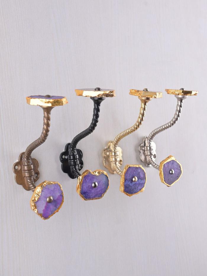 Agate Wall Hanger | Amazing Assorted Shape Purple Agate Stone Wall Hanger Agate Wall Hanger Agate Wall Hanger