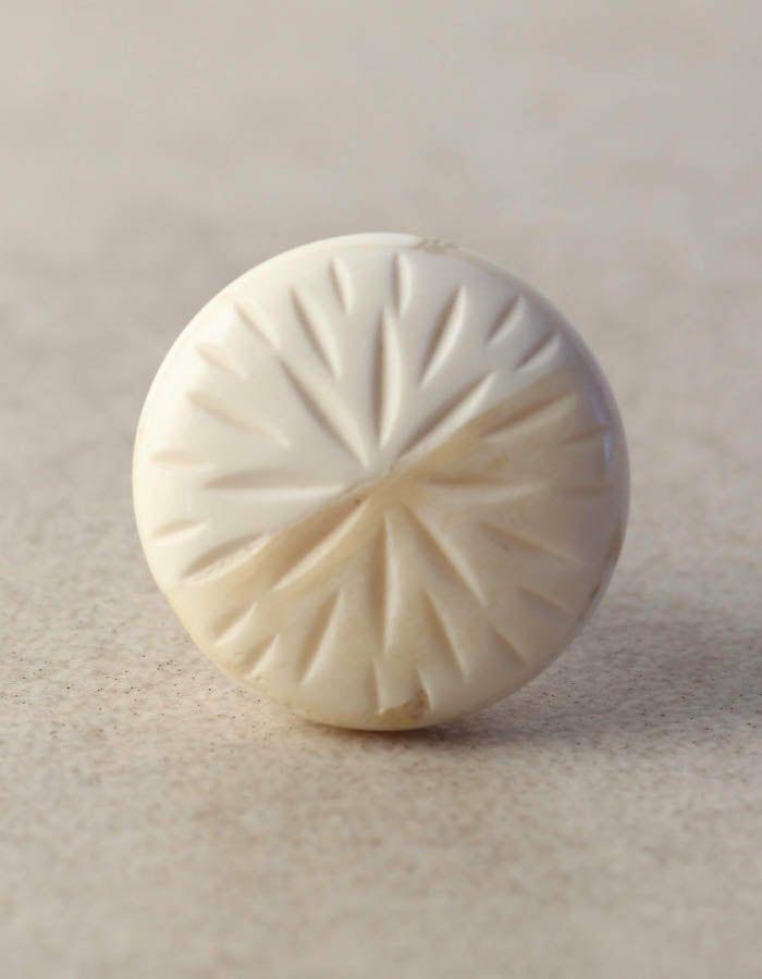 Bone Knobs | Stylish White Star Embossed Resin Bone Kitchen Cabinet Bone Knobs Bone Knobs