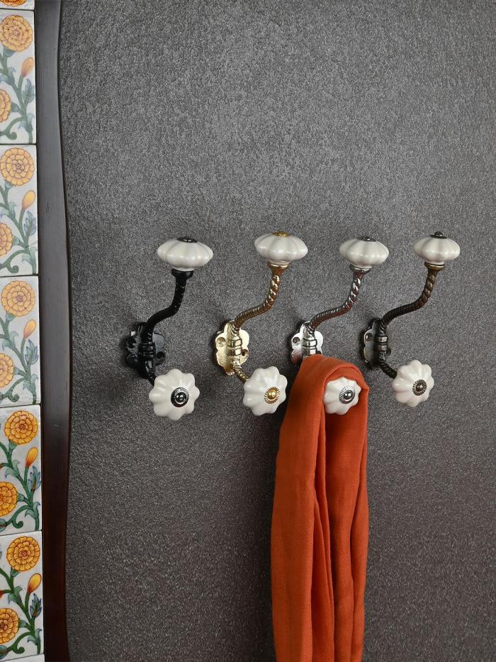 Ceramic Wall Hanger | Modern Ceramic Metal Wall Hanger With Ceramic Ceramic Wall Hanger Ceramic Wall Hanger