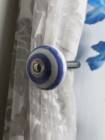 Curtain Tie | Curtain Tie Backs Hook Decorative Wall Hook-Blue (Set of Two) Curtain Tie Curtain Tie