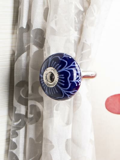 Curtain Tie | Curtain Tie Backs Hook Decorative Wall Hook-Blue (Set of Two) Curtain Tie Curtain Tie