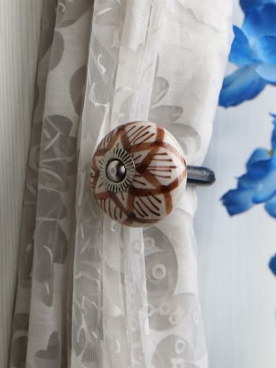 Curtain Tie | Curtain Tie Backs Hook Decorative Wall Hook-Brown (Set of Two) Curtain Tie Curtain Tie