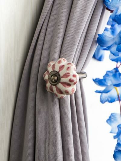 Curtain Tie | Curtain Tie Backs Hook Decorative Wall Hook-Brown (Set of Two) Curtain Tie Curtain Tie