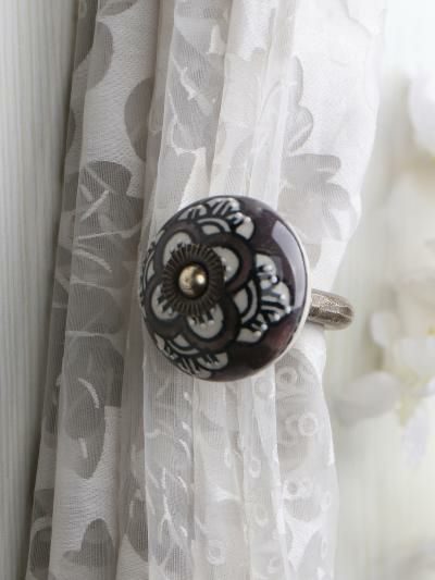 Curtain Tie | Curtain Tie Backs Hook Decorative Wall Hook-Brown (Set of Two) Curtain Tie Curtain Tie