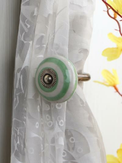 Curtain Tie | Curtain Tie Backs Hook Decorative Wall Hook-Green (Set of Two) Curtain Tie Curtain Tie