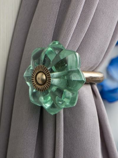 Curtain Tie | Curtain Tie Backs Hook Decorative Wall Hook-Green (Set of Two) Curtain Tie Curtain Tie