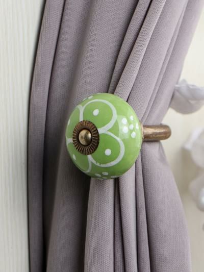 Curtain Tie | Curtain Tie Backs Hook Decorative Wall Hook-Green (Set of Two) Curtain Tie Curtain Tie