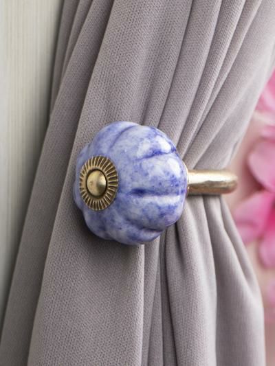 Curtain Tie | Curtain Tie Backs Hook Decorative Wall Hook- Purple (Set of Two) Curtain Tie Curtain Tie