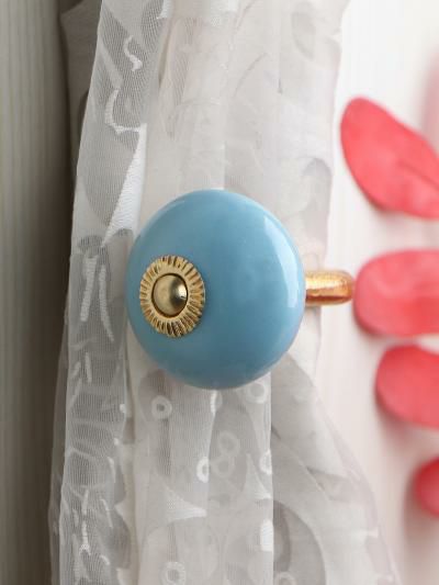 Curtain Tie | Curtain Tie Backs Hook Decorative Wall Hook-Turquoise (Set of Two) Curtain Tie Curtain Tie