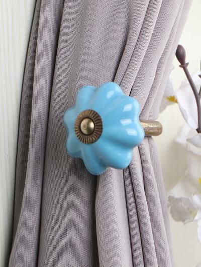 Curtain Tie | Curtain Tie Backs Hook Decorative Wall Hook-Turquoise (Set of Two) Curtain Tie Curtain Tie