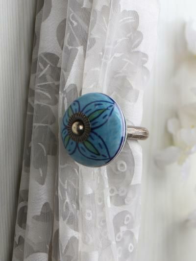 Curtain Tie | Curtain Tie Backs Hook Decorative Wall Hook-Turquoise (Set of Two) Curtain Tie Curtain Tie