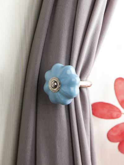 Curtain Tie | Curtain Tie Backs Hook Decorative Wall Hook-Turquoise (Set of Two) Curtain Tie Curtain Tie