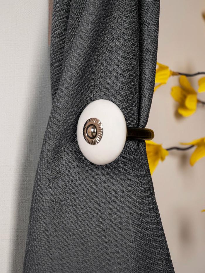 Curtain Tie | Curtain Tie Backs Hook Decorative Wall Hook- White (Set of Two) Curtain Tie Curtain Tie