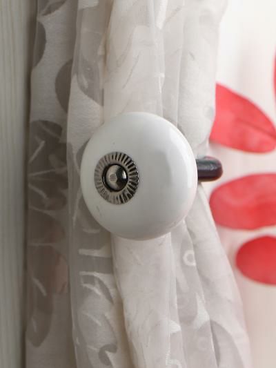 Curtain Tie | Curtain Tie Backs Hook Decorative Wall Hook- White (Set of Two) Curtain Tie Curtain Tie