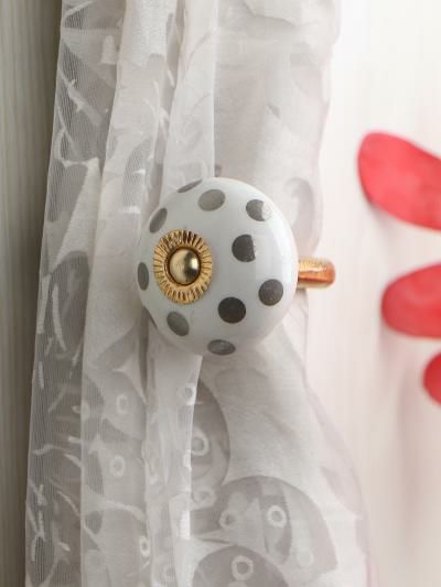 Curtain Tie | Curtain Tie Backs Hook Decorative Wall Hook- White (Set of Two) Curtain Tie Curtain Tie