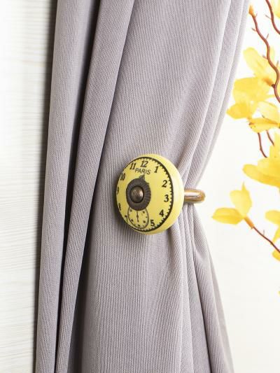 Curtain Tie | Curtain Tie Backs Hook Decorative Wall Hook- Yellow ( set of two) Curtain Tie Curtain Tie