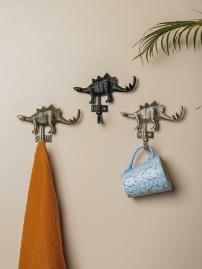 Jurassic Metal Wall Hook | Decorative Dinosaurs Metal Wall Hooks – Jurassic Wall Hook Hardware Hooks/Hangers Jurassic Metal Wall Hook