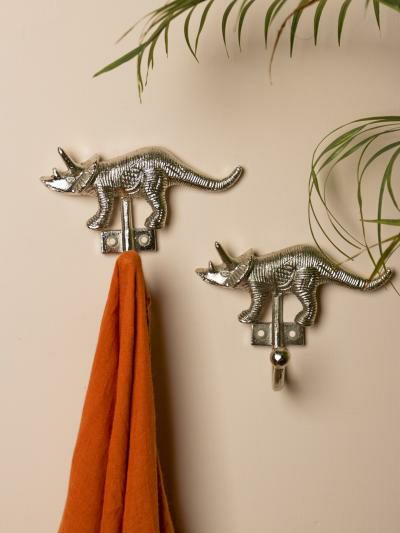 Jurassic Metal Wall Hook | Decorative Rhinoceros Metal Wall Hooks – Jurassic Wall Hook Hardware Hooks/Hangers Jurassic Metal Wall Hook