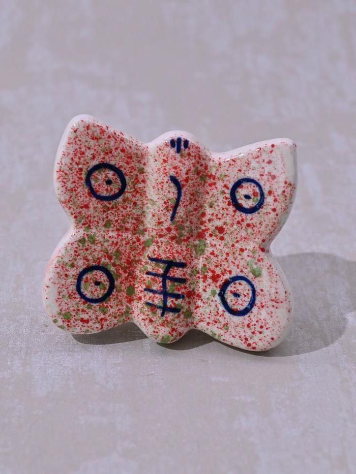 Kids Knobs | Kids Colorful Spatter Ceramic Butterfly Cabinet Knobs Kids Knobs