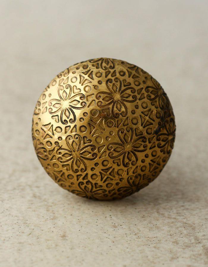 Metal Knobs | Brass Metal Cabinet with Flower Design Cabinet Knobs Metal Knobs