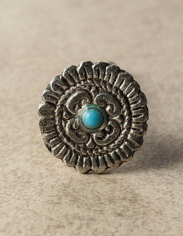 Metal Knobs | Turquoise Stone Bathroom Cabinet Metal Cabinet Knobs Metal Knobs