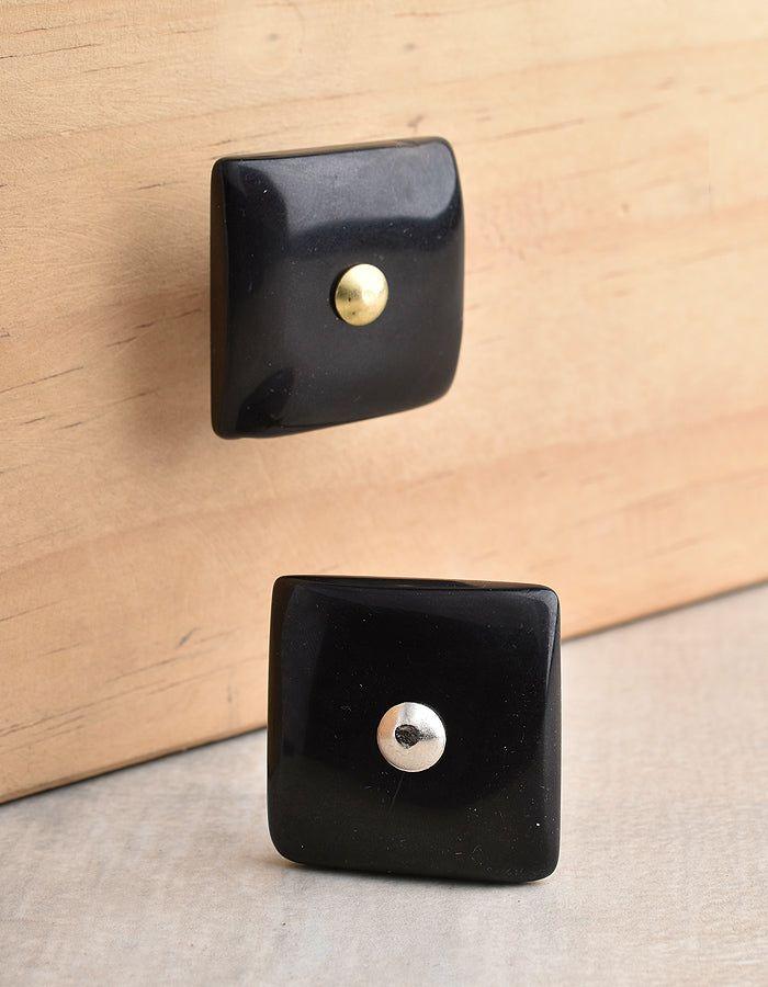 Natural Gemstone Knobs | Agate Natural Gemstone Cabinet Furniture – Black Cabinet Knobs Natural Gemstone Knobs