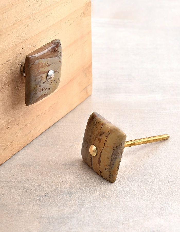 Natural Gemstone Knobs | Agate Natural Gemstone Cabinet Furniture – Brown Shade Cabinet Knobs Natural Gemstone Knobs