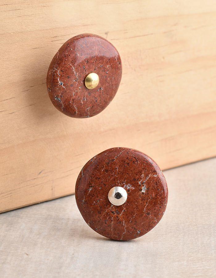 Natural Gemstone Knobs | Agate Natural Gemstone Cabinet Furniture – Brown Cabinet Knobs Natural Gemstone Knobs