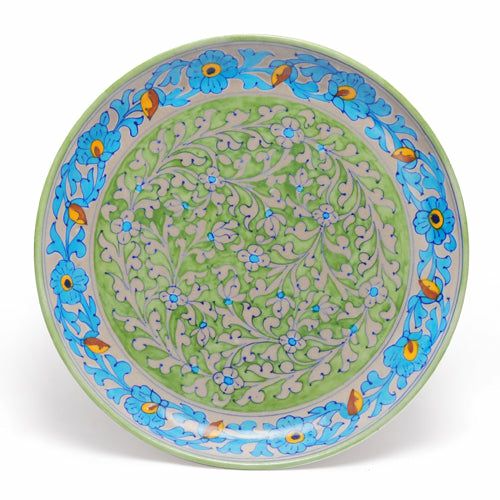 Plates-12” | Turquoise and Green Color Plate 12 Plates Plates-12''