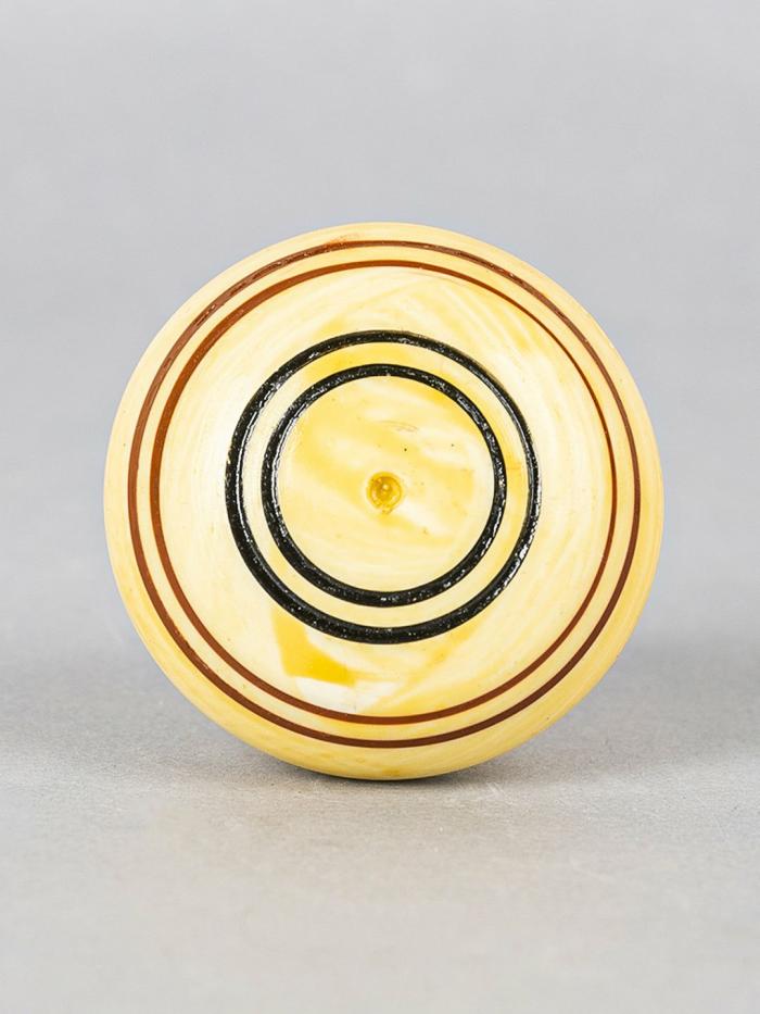 Resin Ornamented Wooden Knobs | Yellow Color Resin Cabinet Knobs Resin Ornamented Wooden Knobs