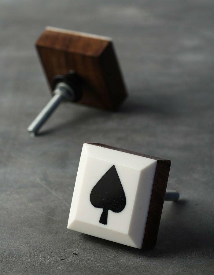 Royal Casino Knobs | Spades Card Casino Wooden Cabinet Knobs Royal Casino Knobs