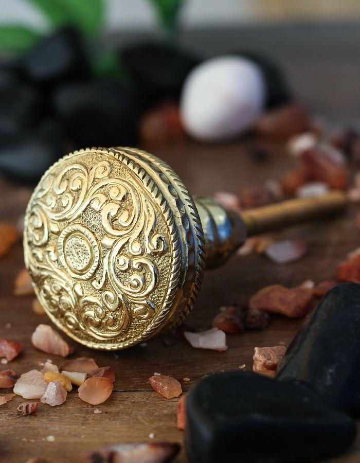 Solid Metal Knobs | Traditional Brass Round Cabinet Door Cabinet Knobs Solid Metal Knobs