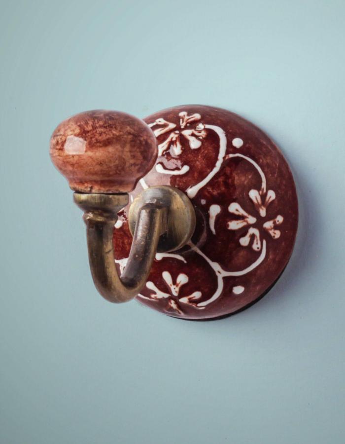 Wall Hooks | Handmade Ceramic Round Wall Hook Hooks/Hangers Wall Hooks